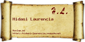 Hidasi Laurencia névjegykártya